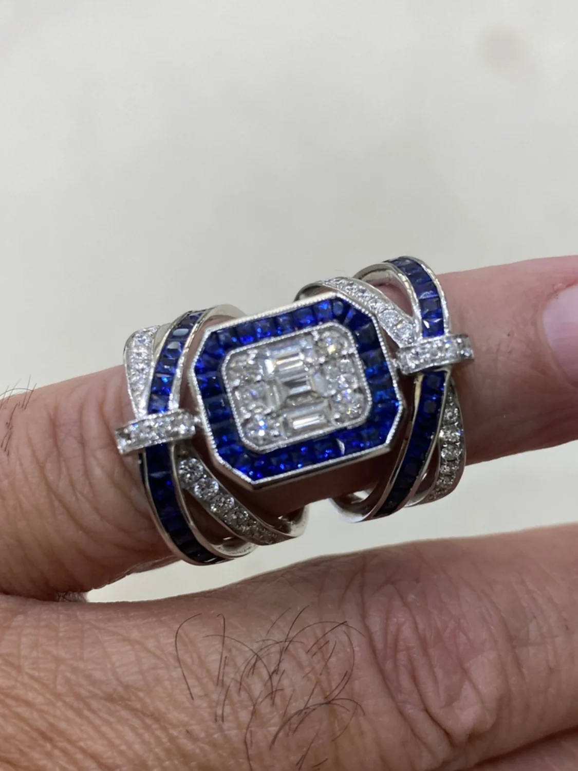 Art Deco Sapphire Ring by Germani