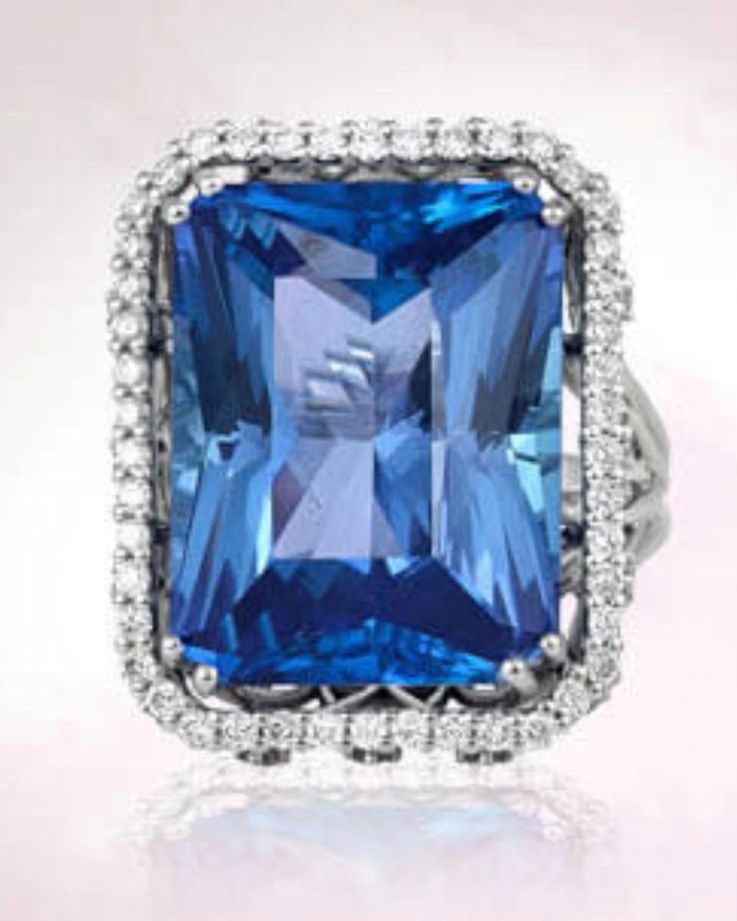 Blue Topaz Dress Ring by Germani