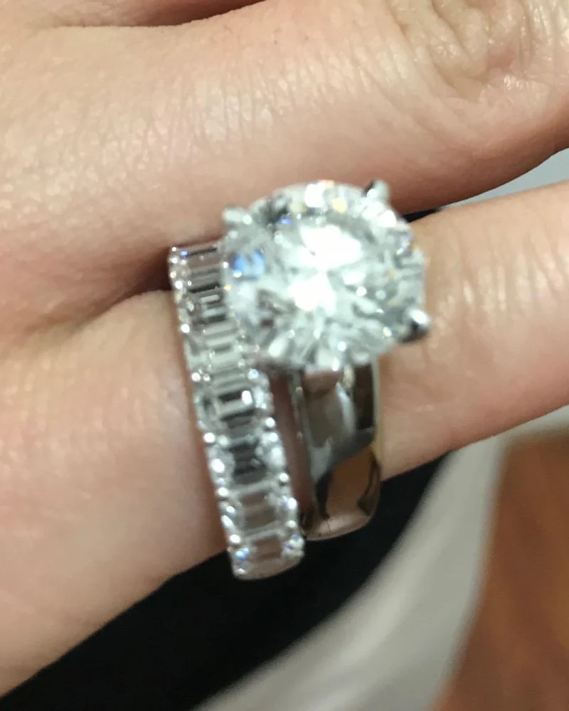 Diamond Engagement Ring with Matching Wedding Band by Germani