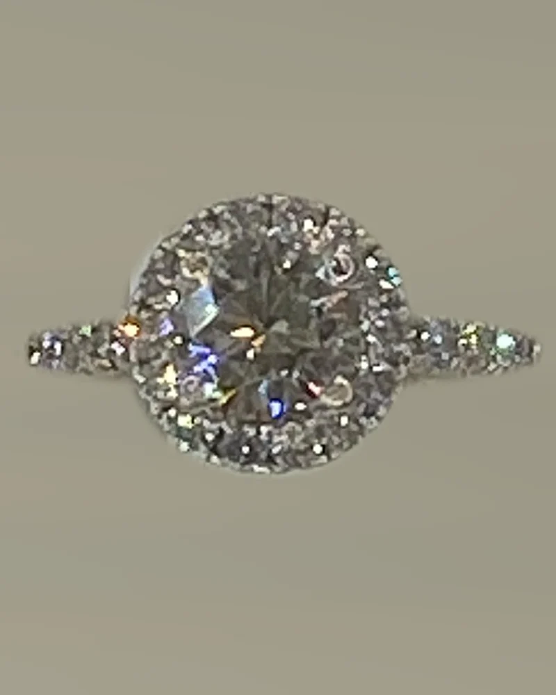 Diamond Halo Design Engagement Ring by Germani