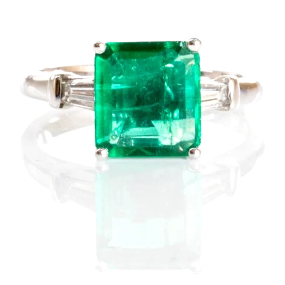 Emerald & Baguette Ring by Germani