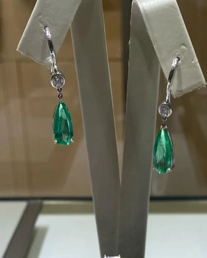 Emerald Drop Earrings by Germani