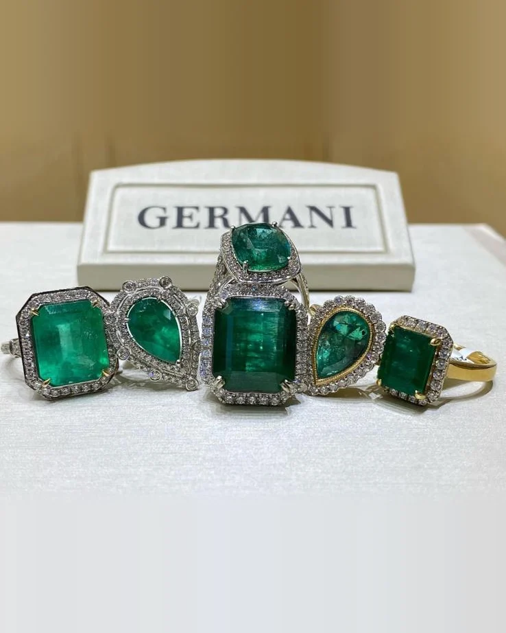 Natural Emerald Rings by Germani
