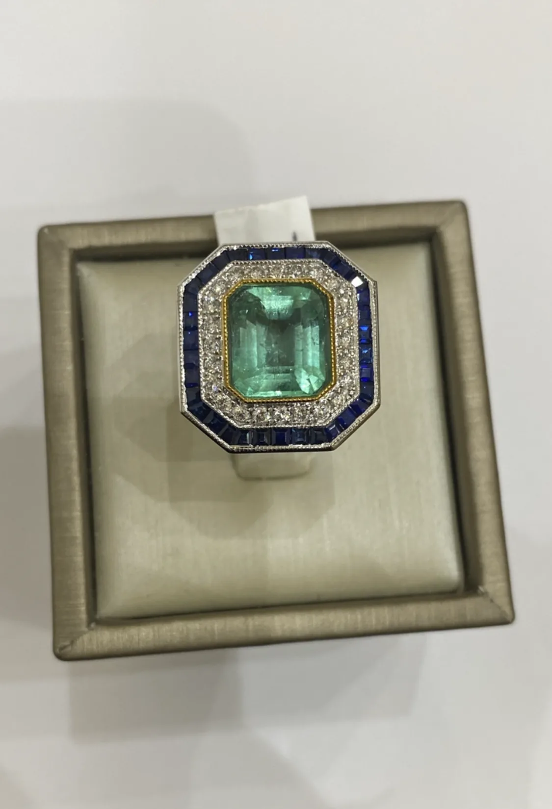 Emerald & Sapphire Ring by Germani
