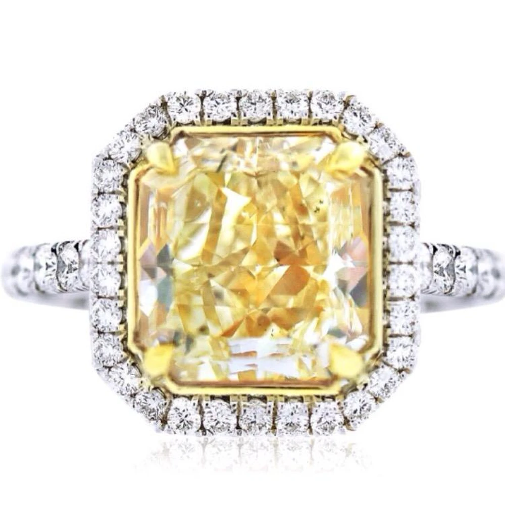 Natural Fancy Yellow Colour Diamond Ring by Germani