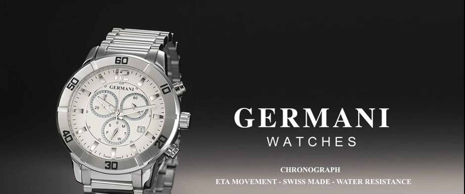 Germani Watches: chronograph, ETA movement, Swiss made, water resistant
