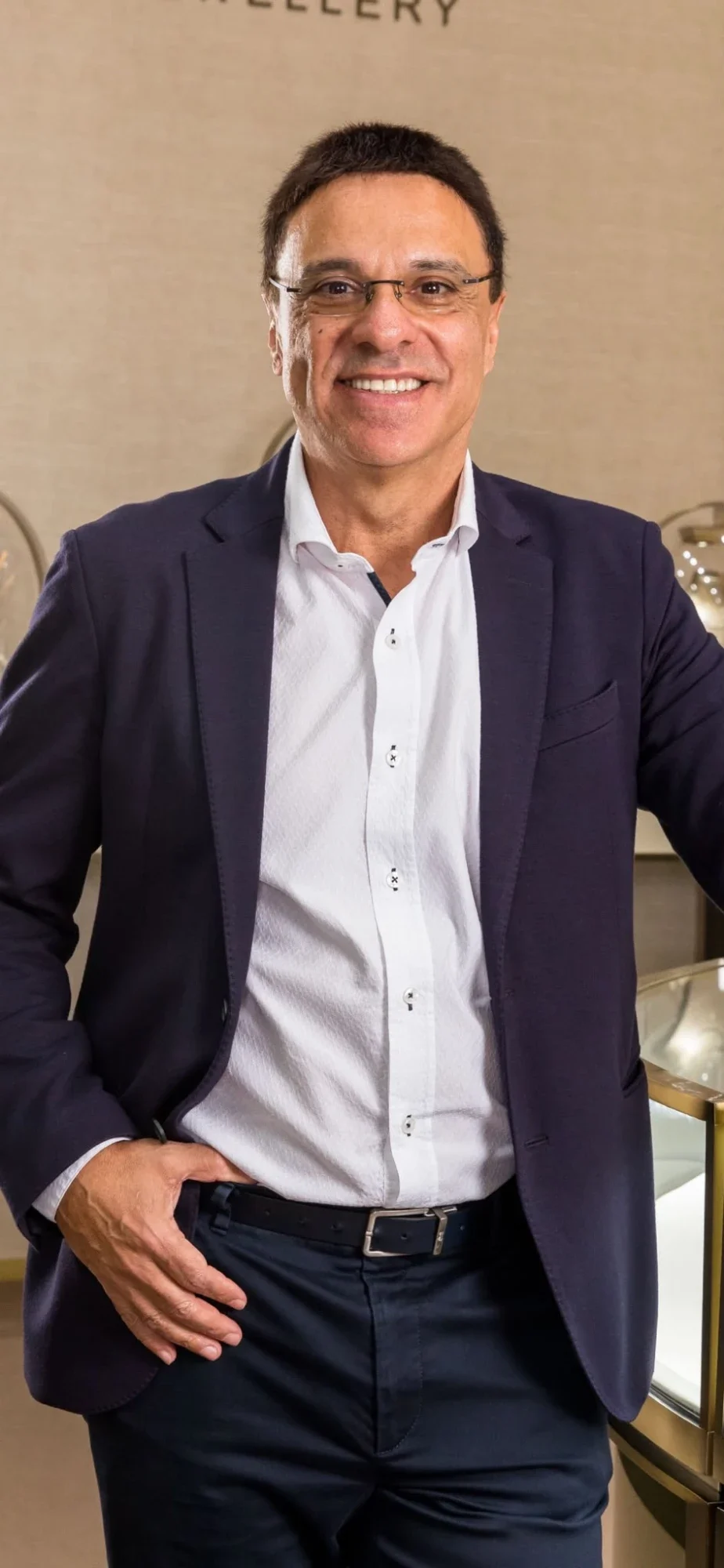 Michel Germani in the Germani boutique