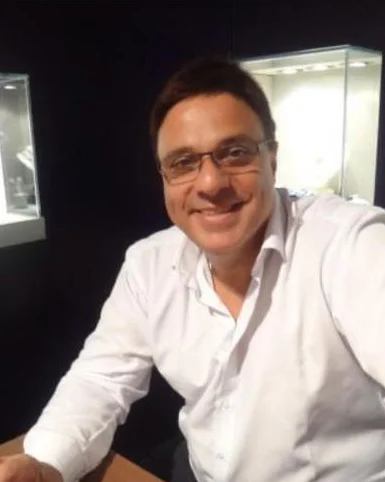 Michel Germani in the new Germani shop at the Strand Arcade, 2013