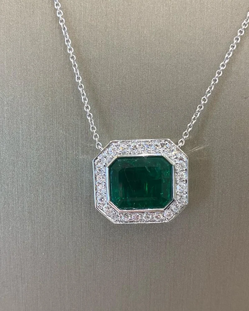 Rare Quality Natural Emerald Pendant by Germani
