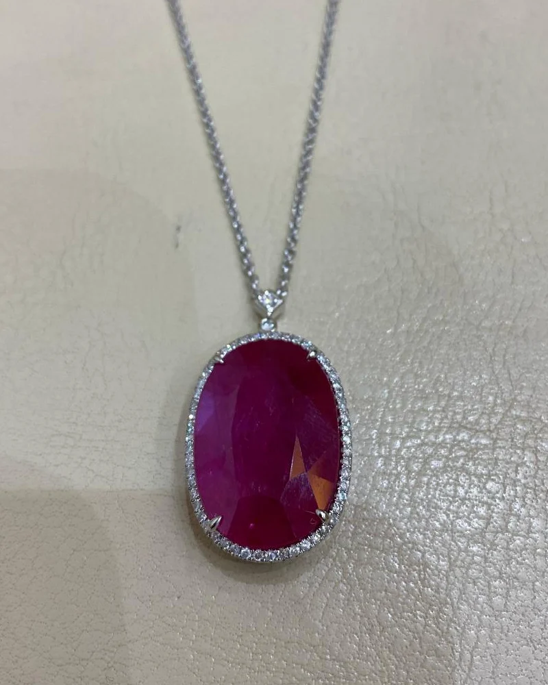 Natural Ruby Pendant by Germani