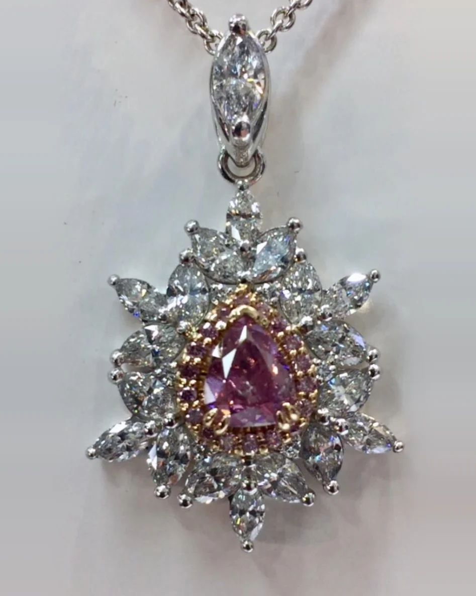 Rare Pink Diamond Pendant by Germani