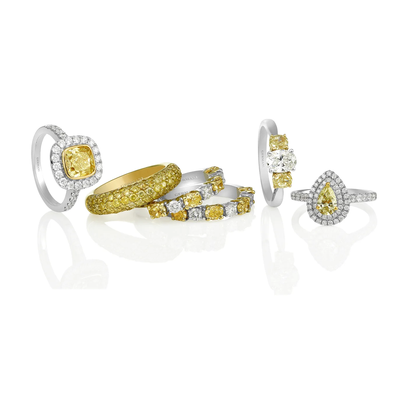 Yellow Diamond Rings by Germani